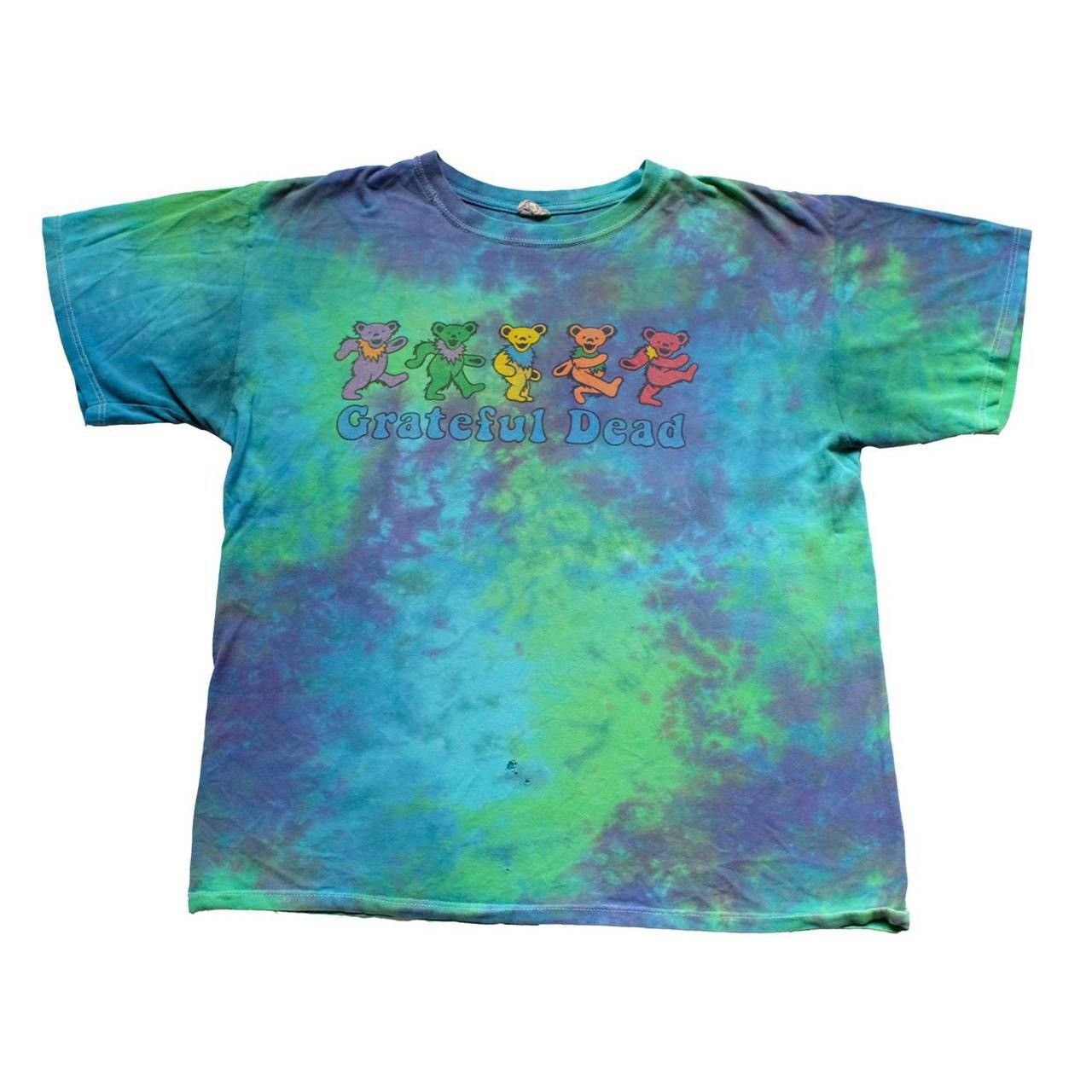 Anvil Y2k Grateful Dead Bears Psychedelic Tie Dye Band Tee