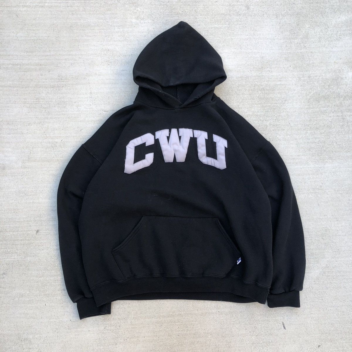 Athletic Vintage Russell Boxy Faded Black Sweatshirt 24x24