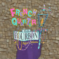 Tee Jays Vintage Teejays Bourbon Street French Quarter T Shirt Adult Medium Purple 90s Mardi Gras Fe Hoodie, Sweatshirt