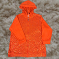 Factory Quacker Factory Hoodie Womens Medium Red Full Zip Sequin Sparkle Outdoor Casual