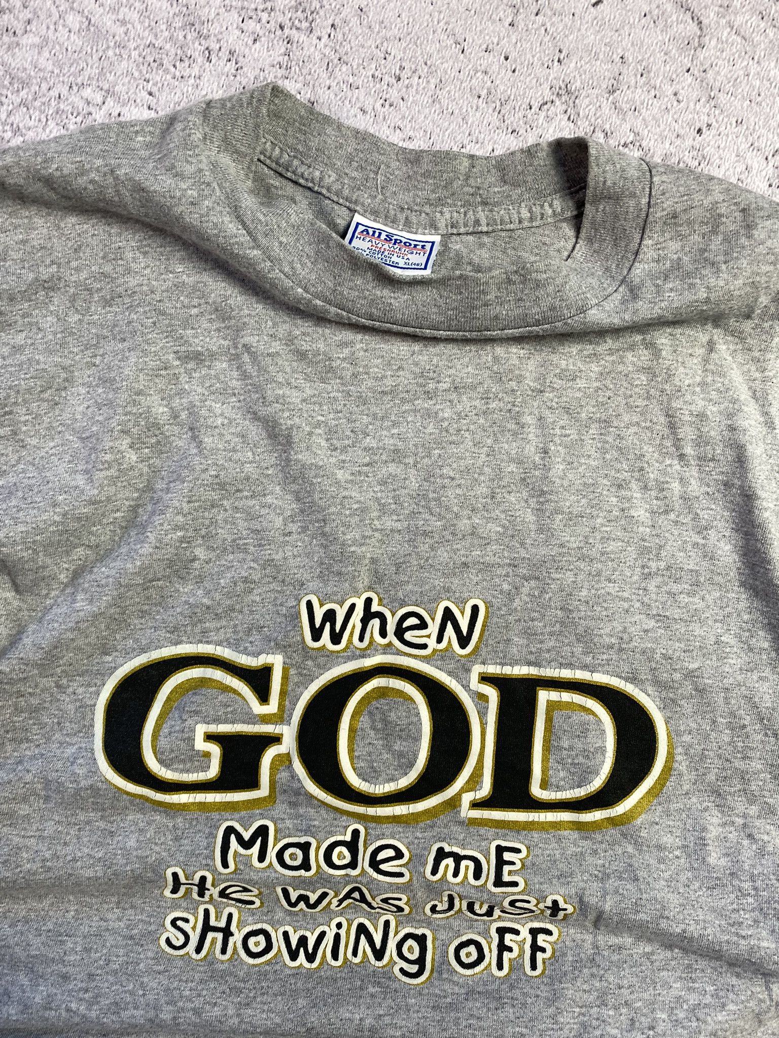 Vintage Funny Tshirt Tee 90s Allsports God Jesus Hoodie, Sweatshirt | FlexRushtees.com