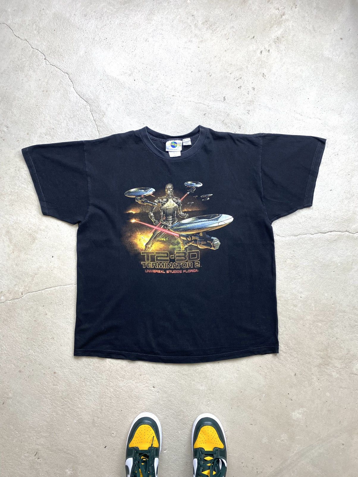 90 S Vintage Terminator 2 T2 3d T Shirt Universal Studio