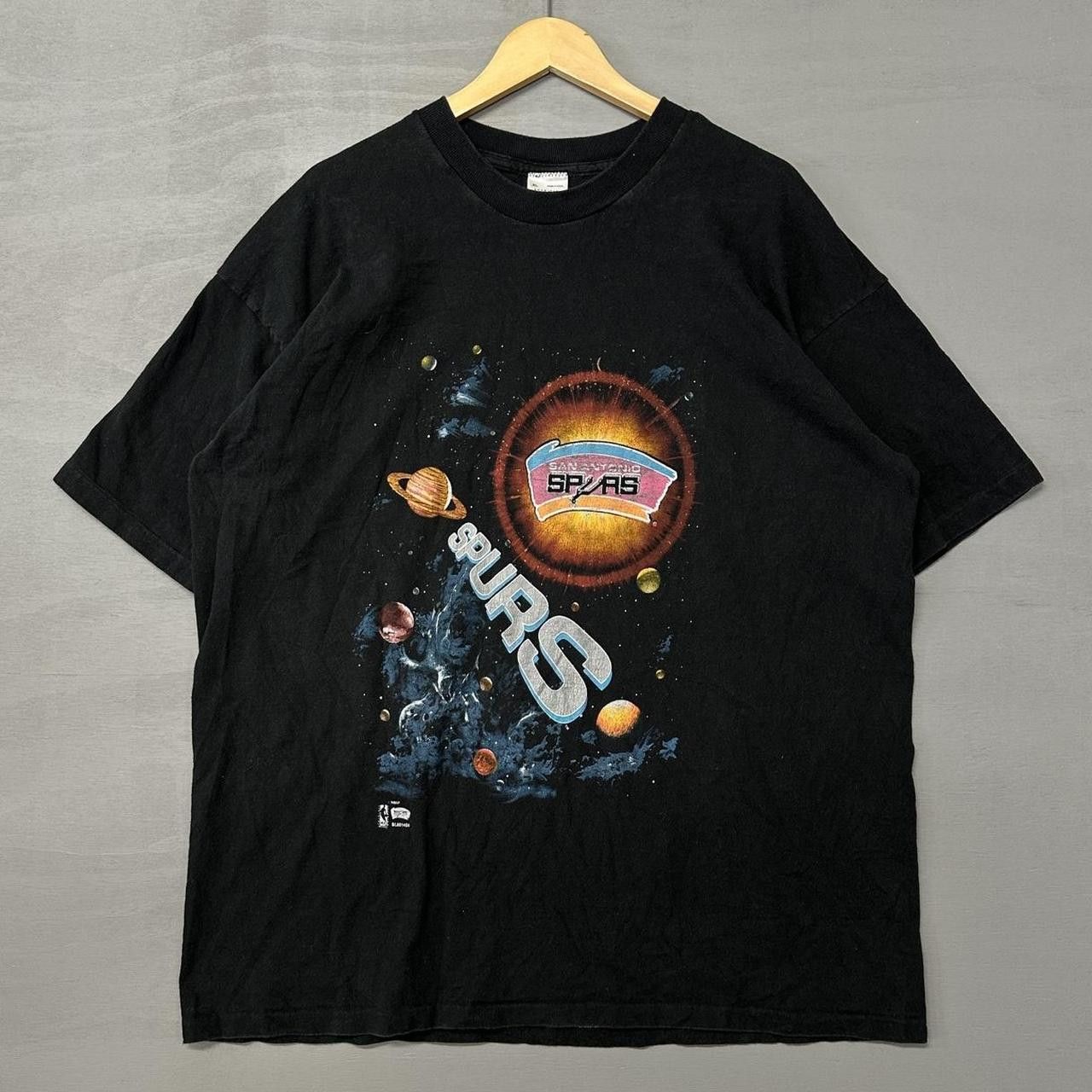 Nba Vintage San Antonio Spurs Space Galaxy Black Shirt Xl