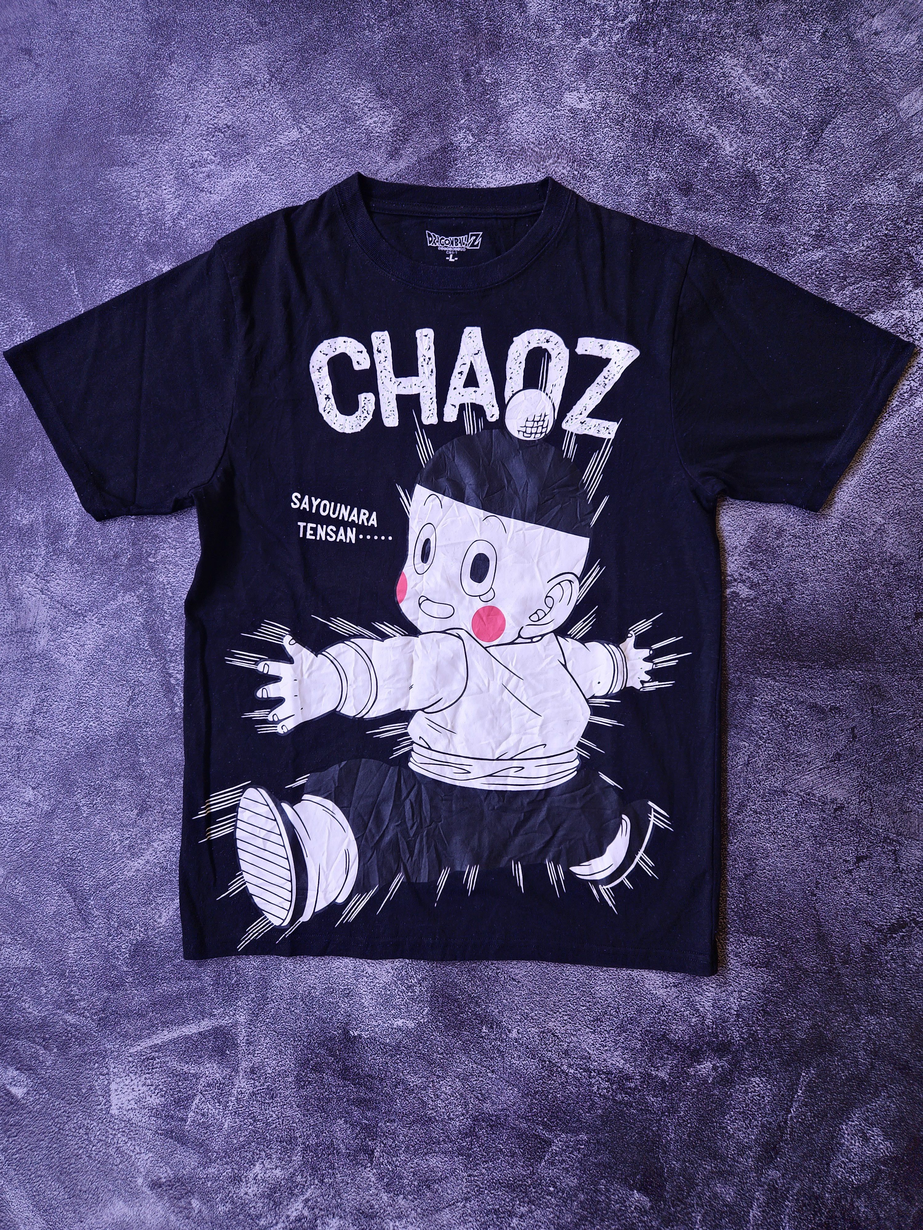 Japanese Brand Anime Dragonballz T Shirt Chaoz Sayounara Tensai Size M Hoodie, Sweatshirt | FlexRushtees.com