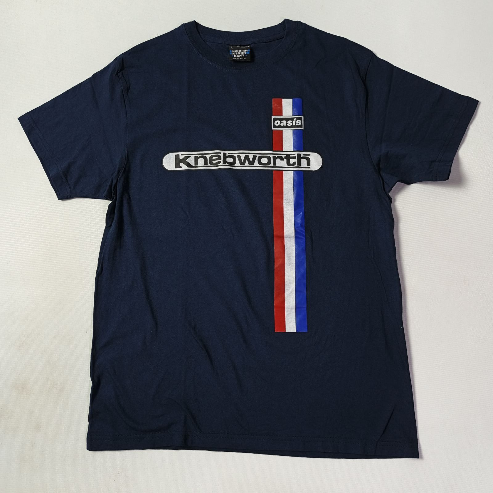 Band Tees Oasis Knebworth Navy Blue Tshirt Screen Stars Best Size L Hoodie, Sweatshirt | AU16VibeMintTees.com