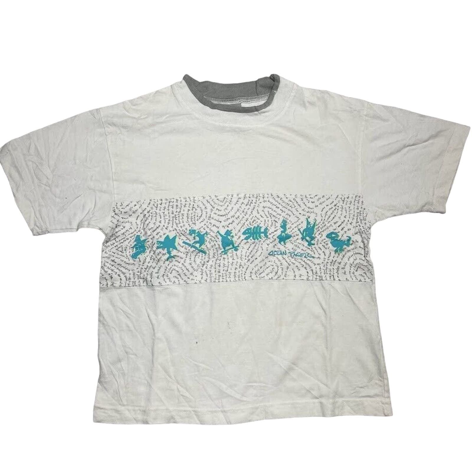 Pacific Kids Ocean Pacific Tee Thrifted Vintage Style Size M