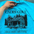 Vintage Cades Cove Smoky Mountains T Shirt 90s Tennessee Travel Blue Mens M Crew Neck Short