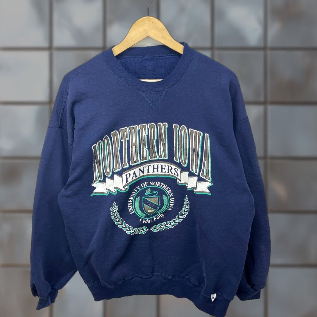Athletic Vintage Russell Athletic Sweatshirt Shirt 90s Men Xl Blue Panthers University Cotto