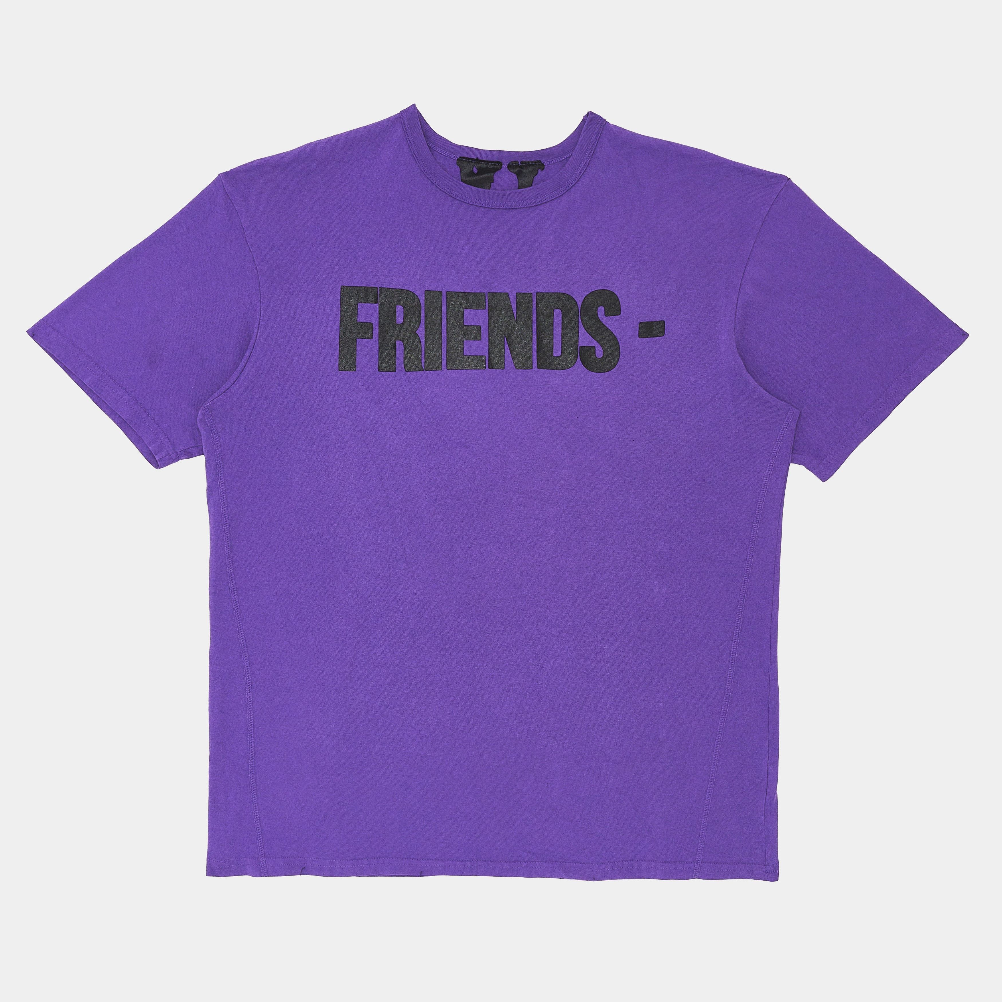 Vlone Friends Logo Short Sleeve Tee Shirt Purple Black Hoodie, Sweatshirt | FlexRushtees.com