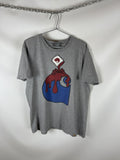 Carhartt Vintage Grey Big Logo Used Holes Tee Shirt