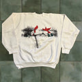 Fruit Of The Loom Vintage 90s Fruit Of The Loom Cardinals Mailbox Barn Winter Scene Sweatshirt Xl Wh T-Shirts, Hoodie