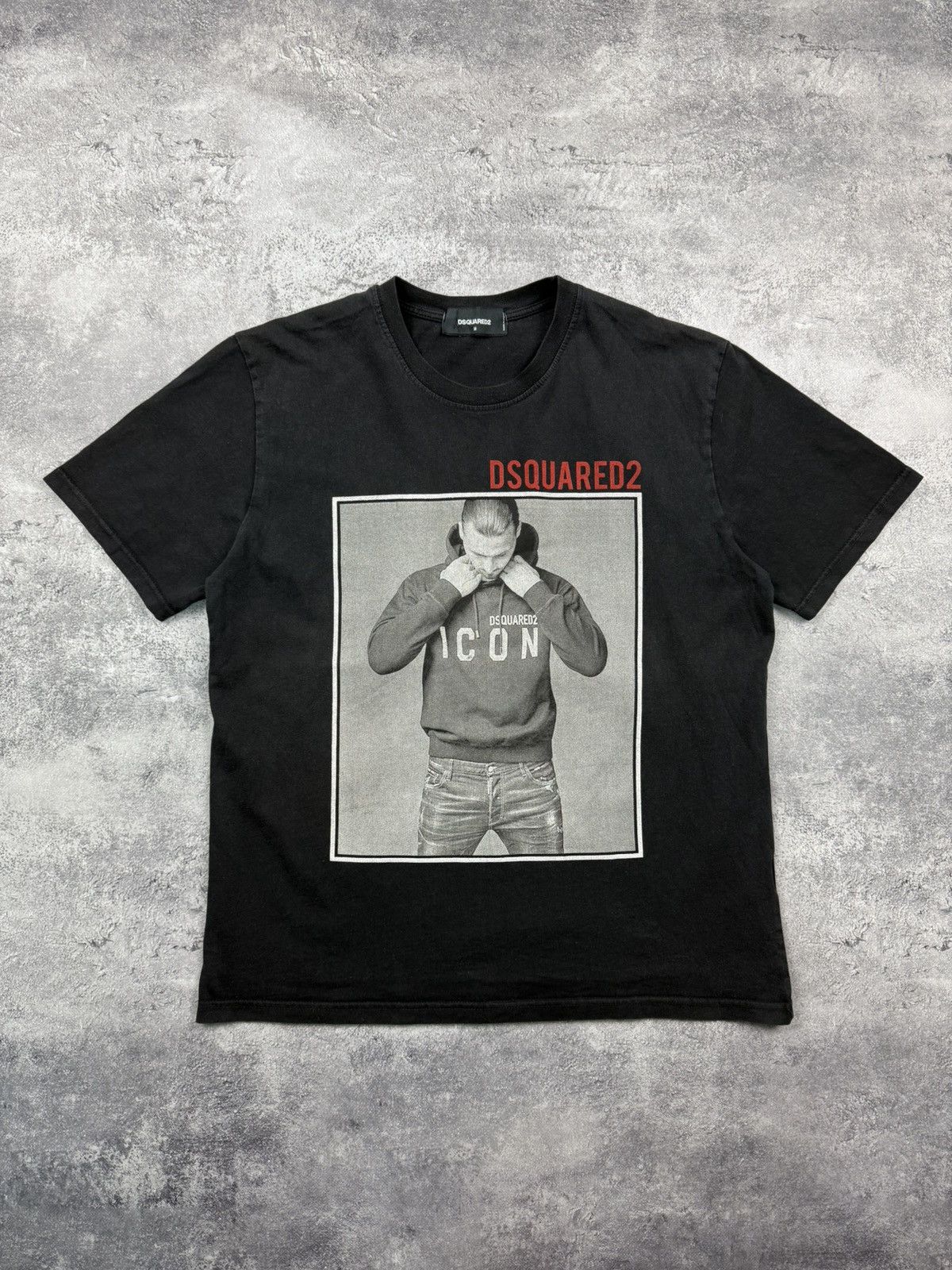 Dsquared2 Icon Big Logo Black T Shirt Y2k Rare Tee Hoodie, Sweatshirt | FlexRushtees.com