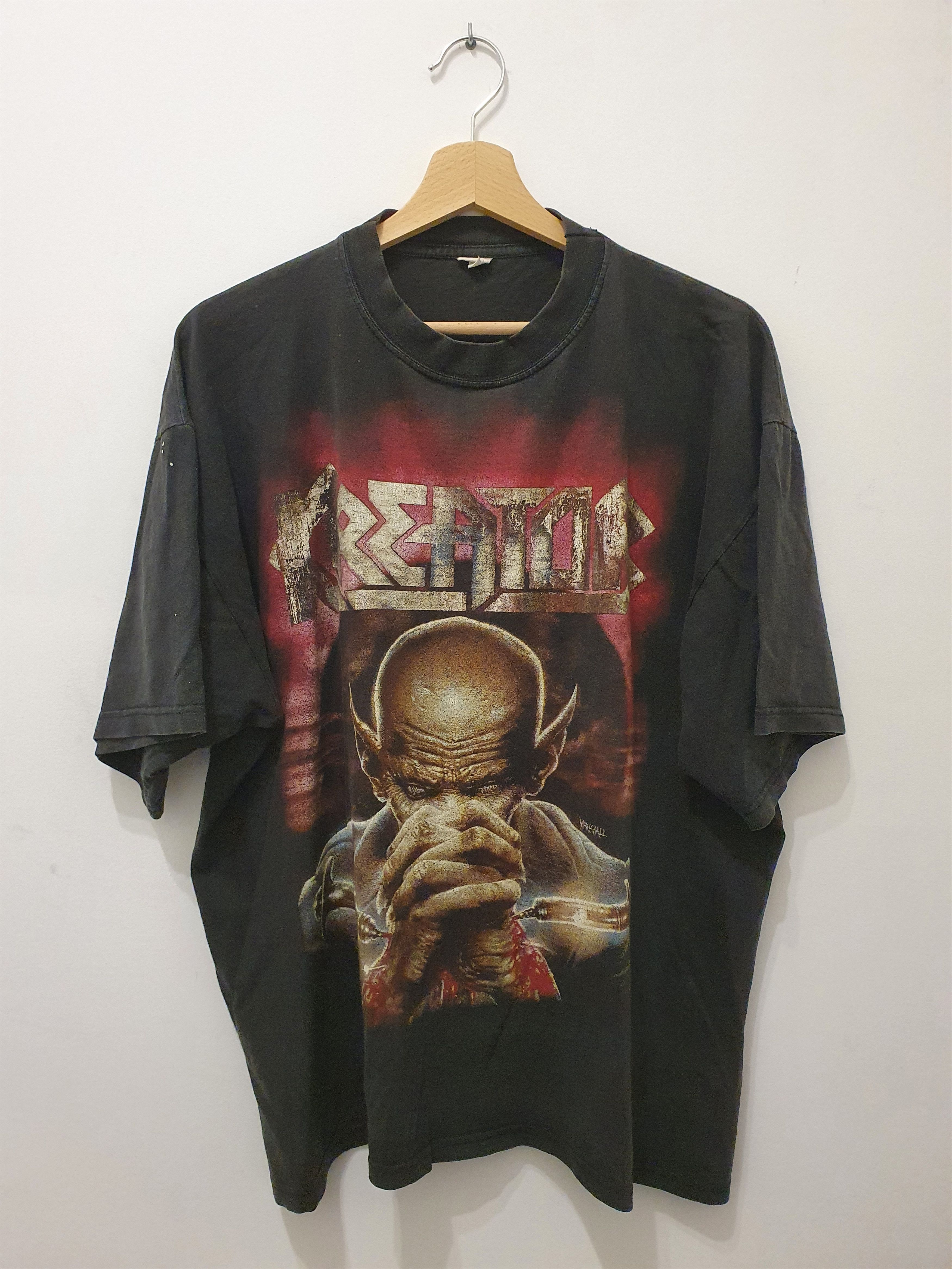 Band Tees Vintage 90s Kreator 1997 Outcast Tour Tee Hoodie, Sweatshirt | FlexRushtees.com