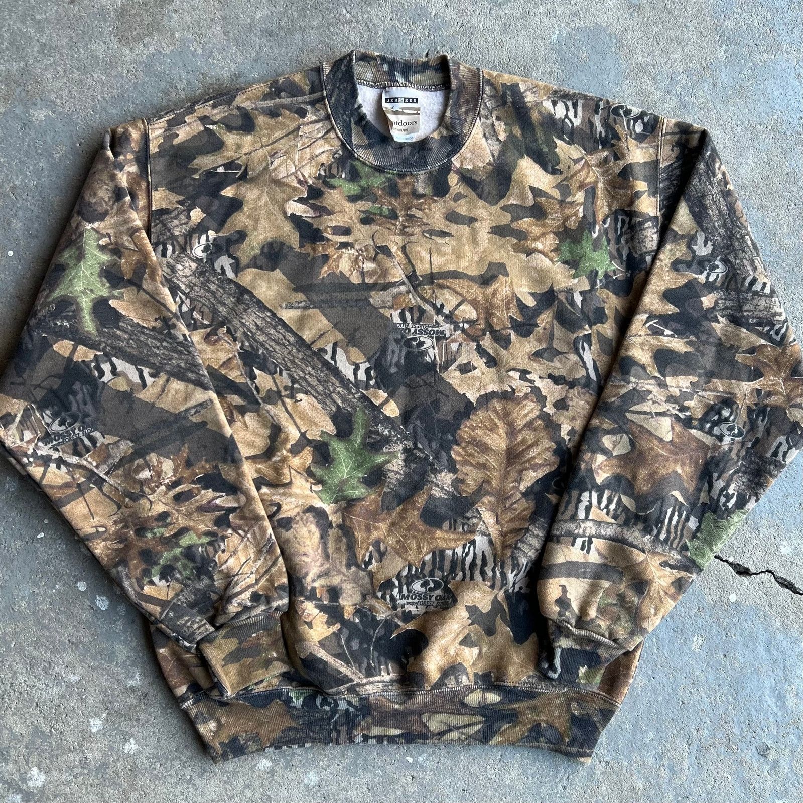 Vintage Y2k Jerzees Realtree Camo Blank Crewneck Sweatshirt