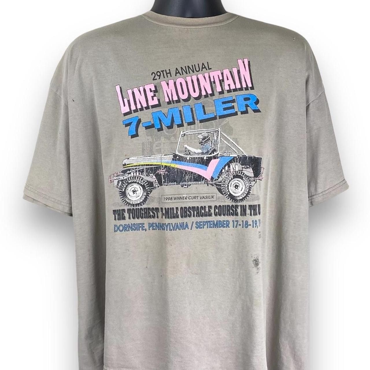 Vintage 90s Jerzees Annual Line Mountain Racing Tee Tshirt