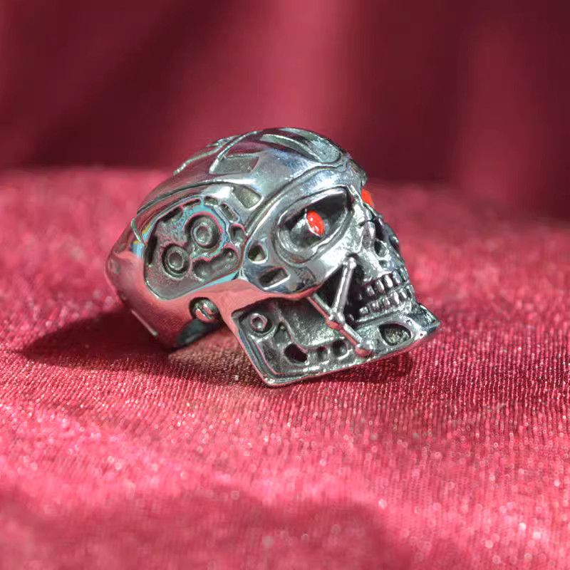 Terminator T800 Jewelry Rings Chrome Ring Size 7 13