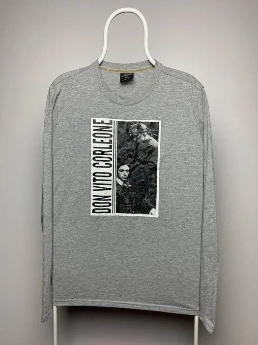 Vintage Godfather Sweatshirt Long Sleeve Size L Box Logo Grey Movie