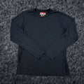 Carbon Karbon Shirt Mens M Black 100 Merino Wool Long Sleeve Thermal Base Layer Crew Neck Pullover A