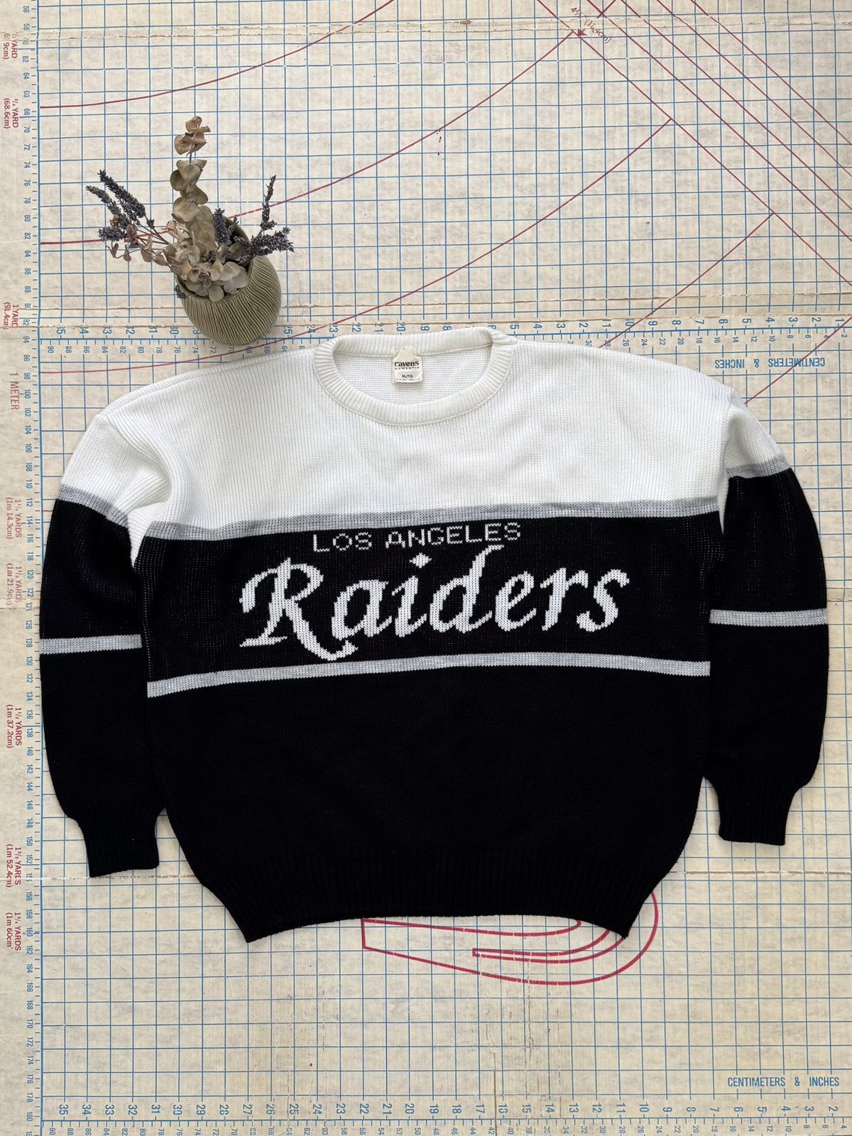 Vintage Ravens Athletic Los Angeles Raiders Knit Sweater 80s