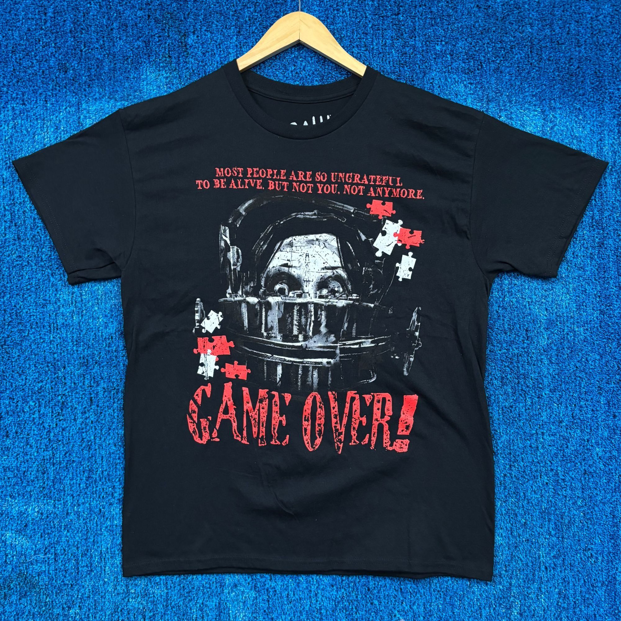 Other Saw Game Over Live Or Die Jigsaw Horror Movie Promo Tee L Hoodie, Sweatshirt | FlexRushtees.com