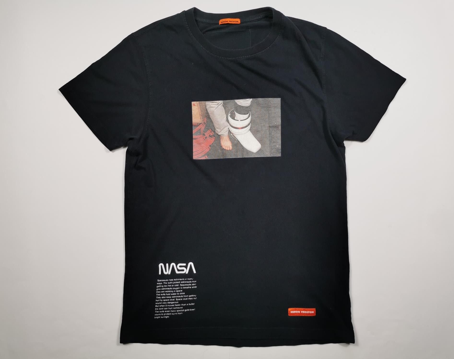 Preston Heron Preston T Shirt Black Nasa Graphic Men S S