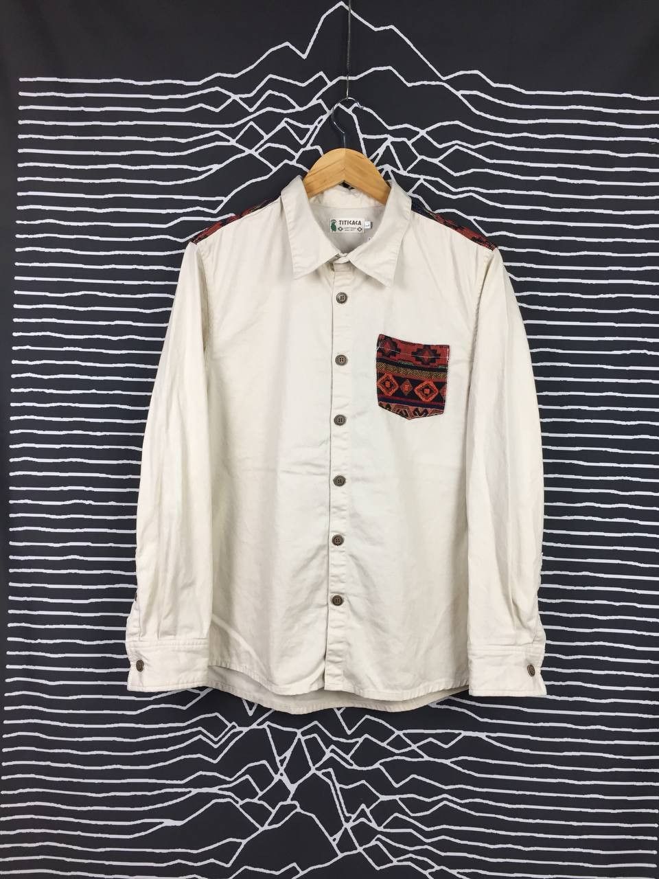 Vintage Vtg Titicaca Aztec Tribal Navajo Patchwork Shirt