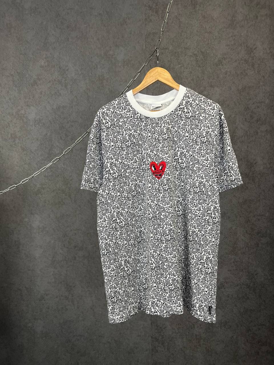 Haring Keith Haring Designer Monogram Tee Hoodie, Sweatshirt | FlexRushtees.com