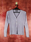 Japanese Brand Zibitto Purple Shining Knitwear Cardigan S1145