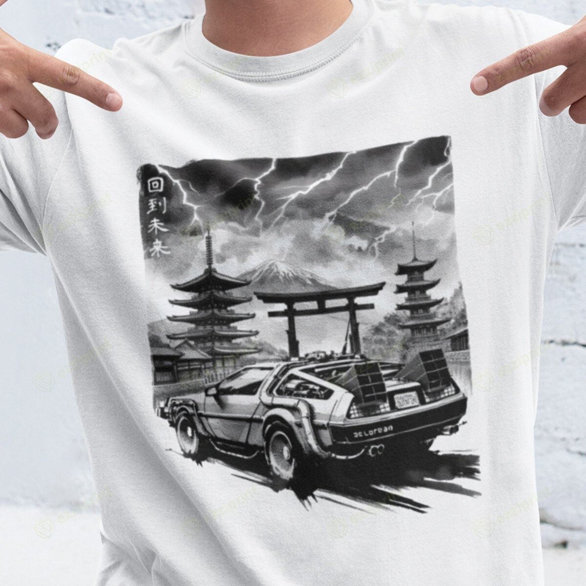 The Unbranded Brand Back To The Japanese Temple Back To The Future T Shirt