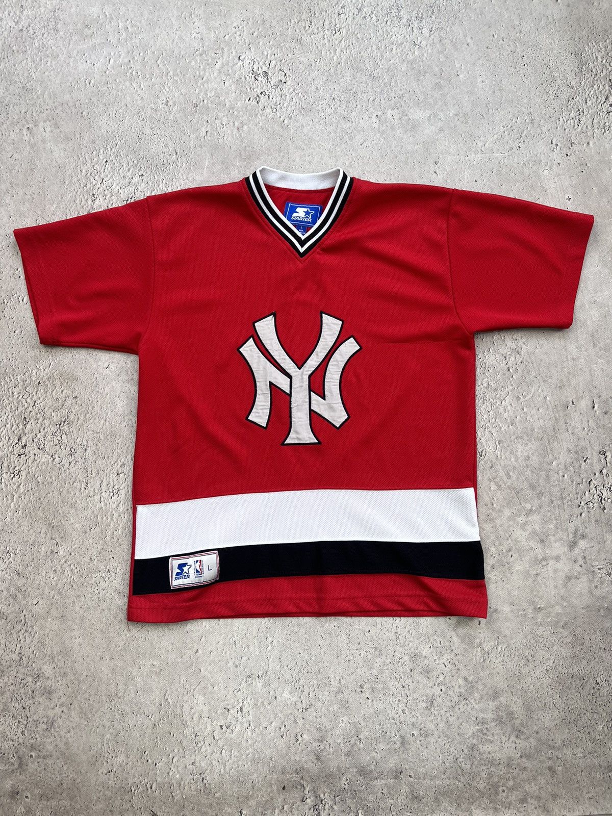 New York Yankees X Starter Vintage Y2k New York Yankees 90s Logo T Shirt Starter