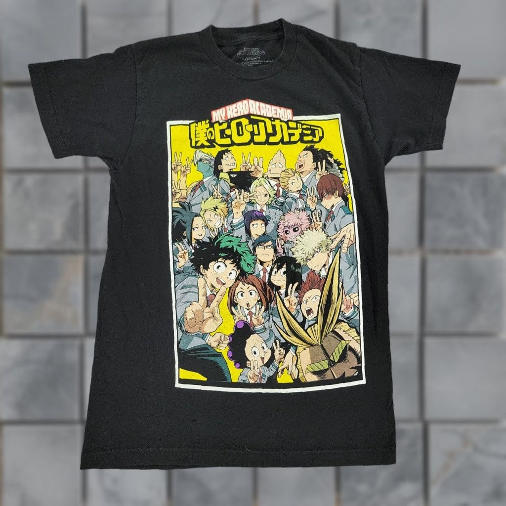 Vintage My Hero Academia Shirt Mens Small Black Graphic Tee Short Sleeve Anime Manga Mens