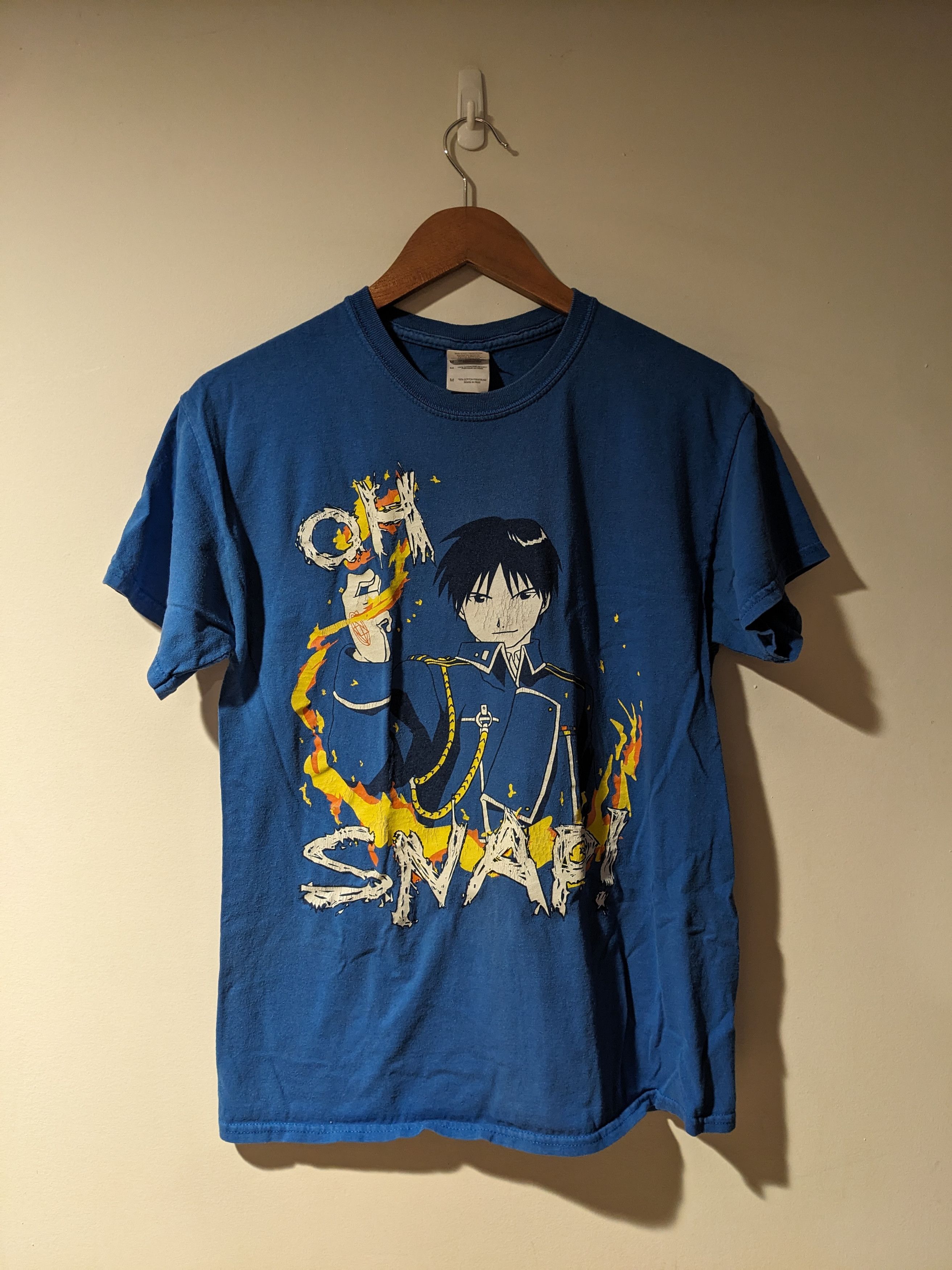 Vintage Y2k Full Metal Alchemist Roy Mustang Oh Snap T Shirt