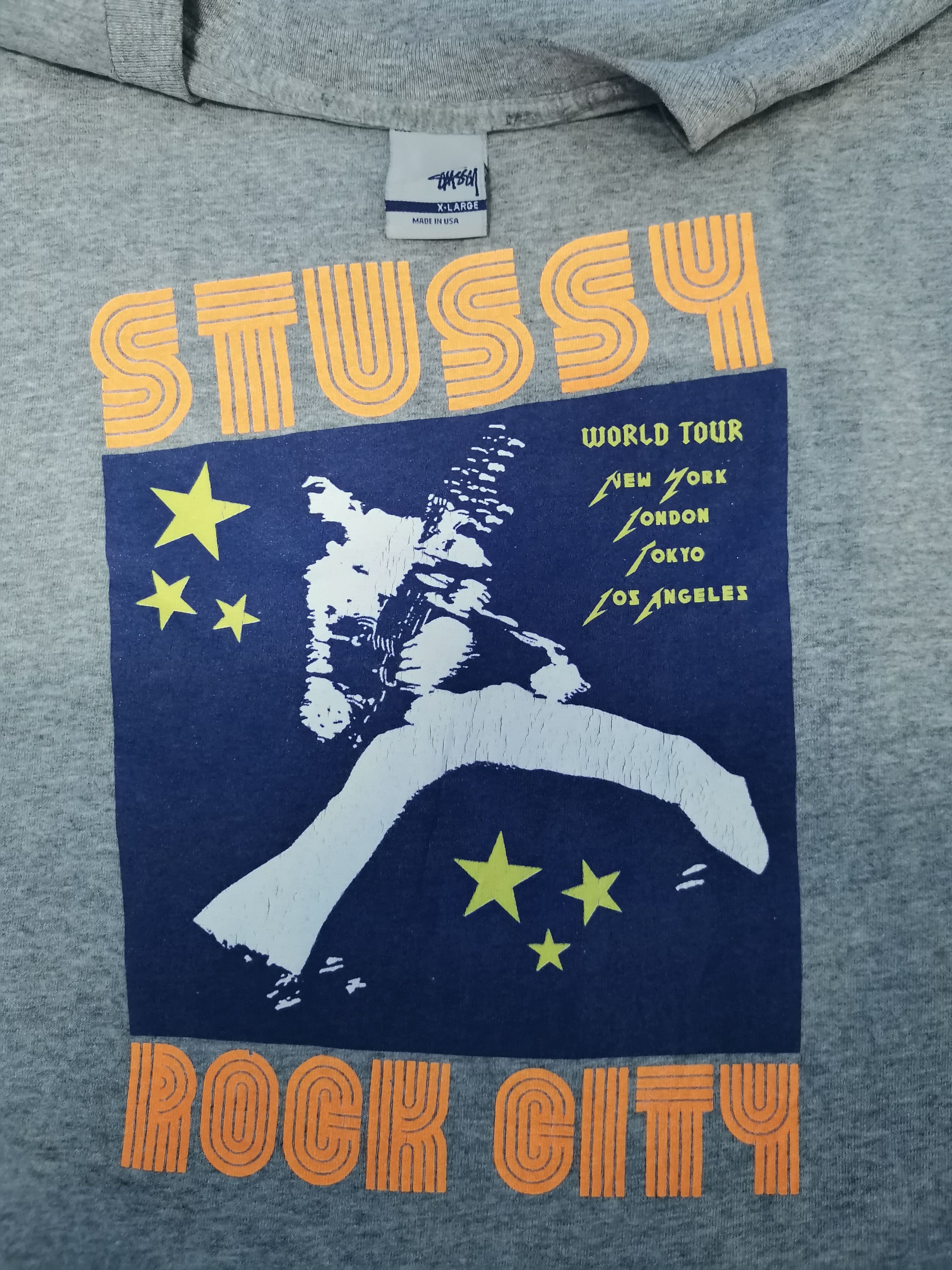 Vintage Stussy Rock City Tee Mastermind Undercover Acdc Rare Hoodie, Sweatshirt | FlexRushtees.com
