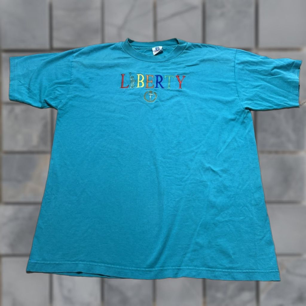 Altea Vintage Superior Idealine Embellished Tee T Shirt Unisex Xl Liberty Teal 1990s Sportswear Beac
