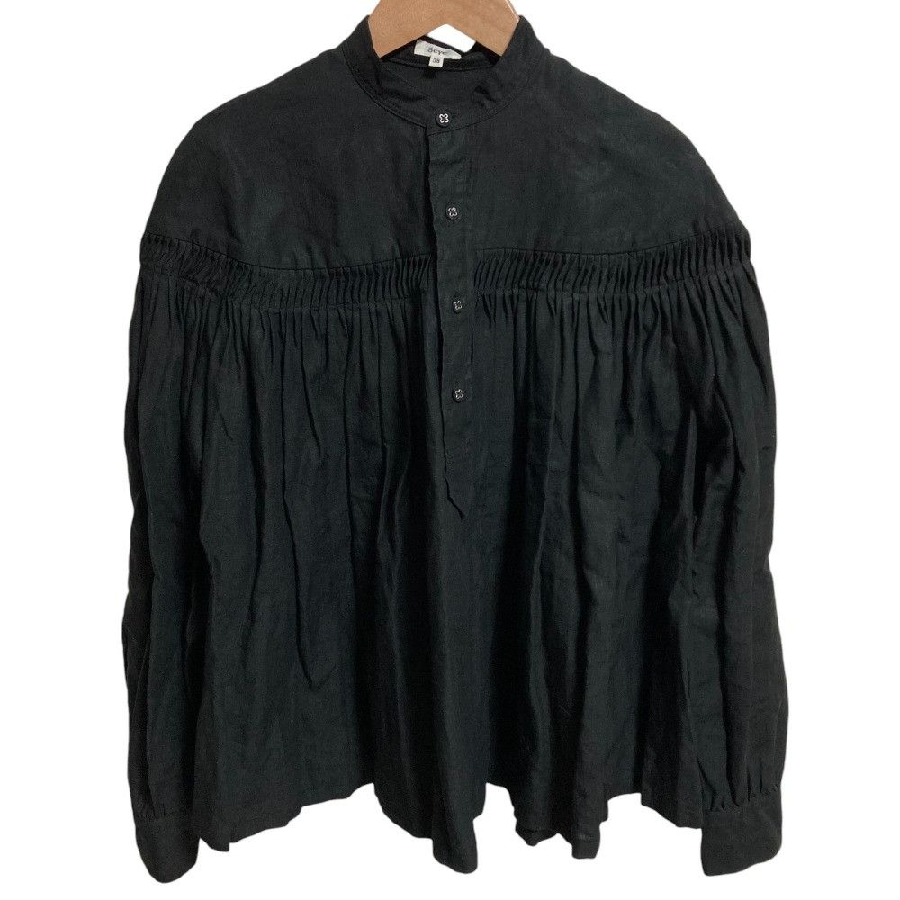 Other Scye Linen Tucked Half Placket Shirt Linen Blouse Natural Material Tops 1222 31016 Duty