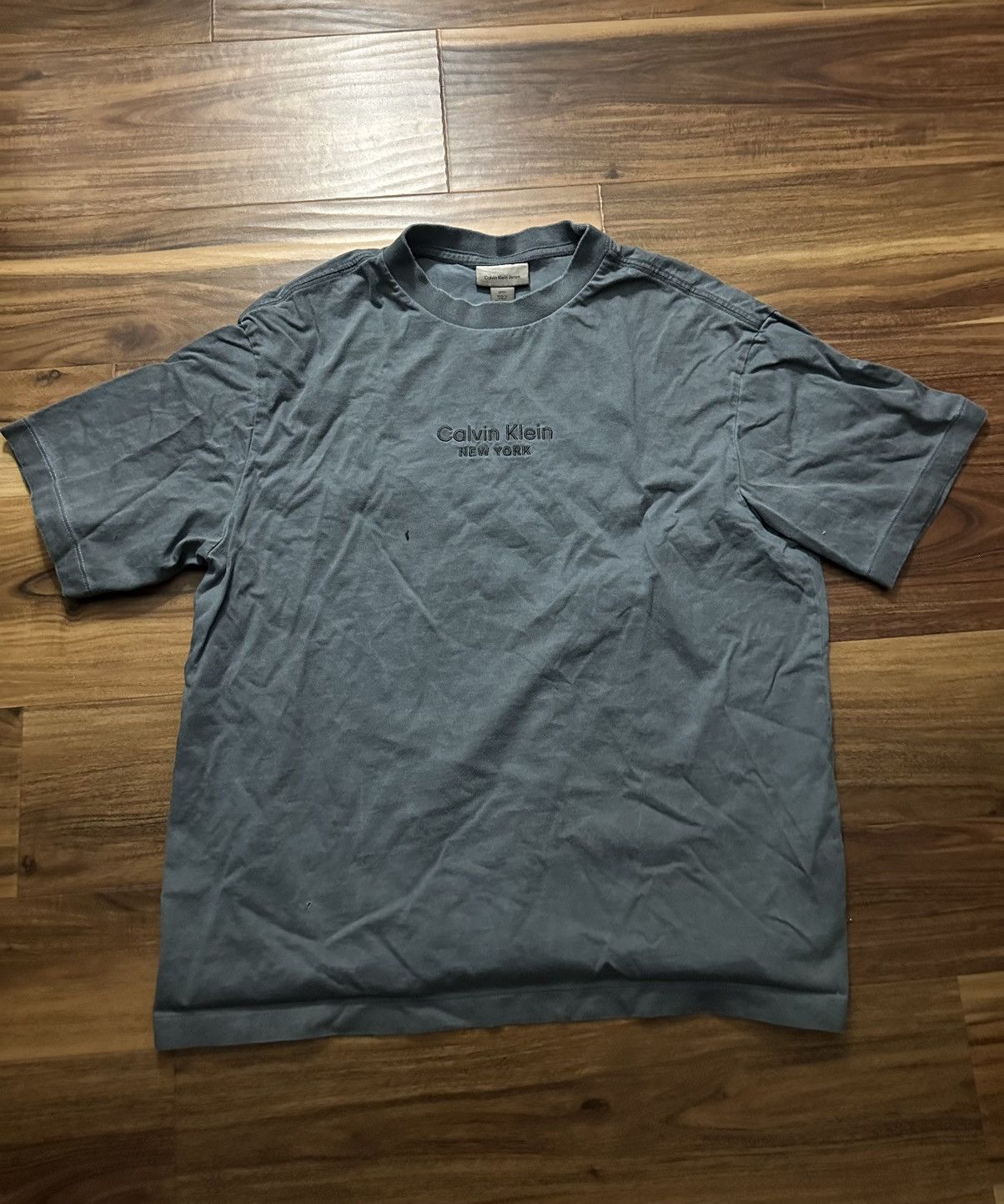 Calvin Klein Washed Gray Calvin Klein Oversized Tee Hoodie, Sweatshirt | FlexRushtees.com