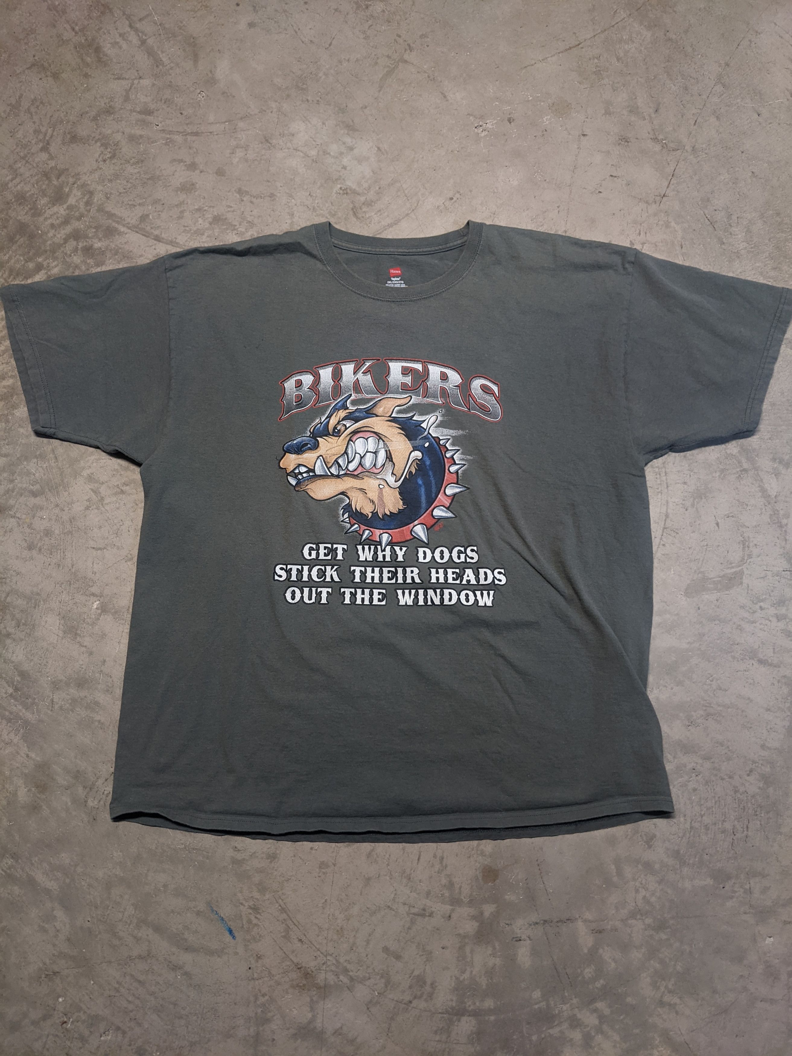 Vintage Hanes Humor Bikers Chubby Boyz Dog Shirt Xxl