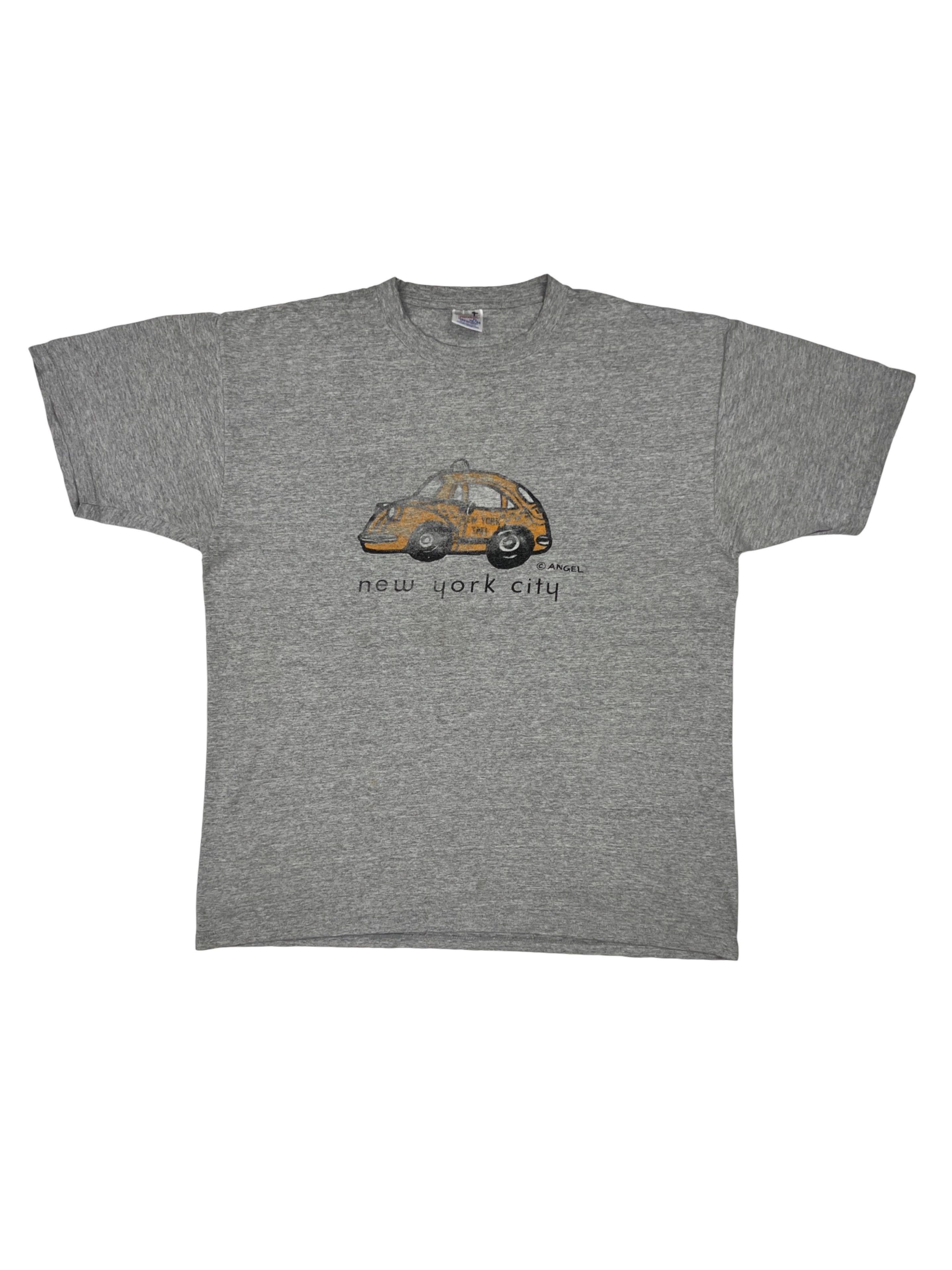 Vintage 90s Jerzees New York City Taxi Angel Printed Tee