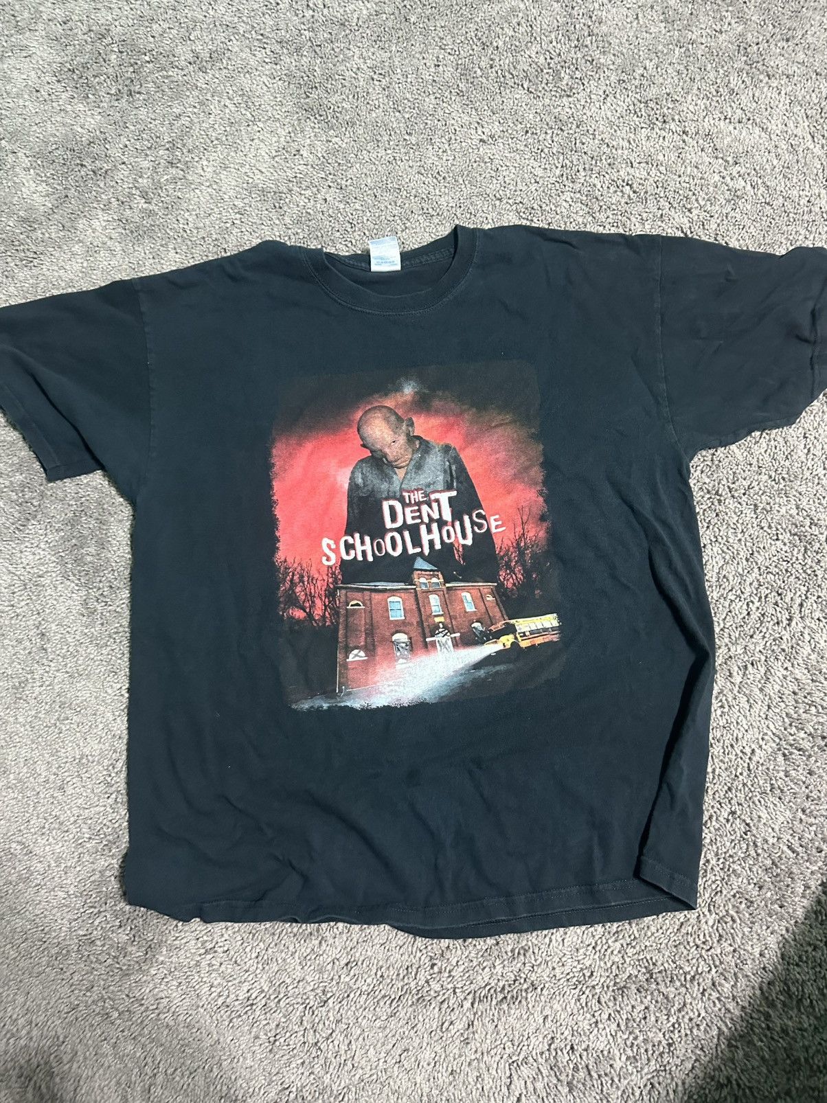 Vintage Dent Schoolhouse Halloween Graphic Tee