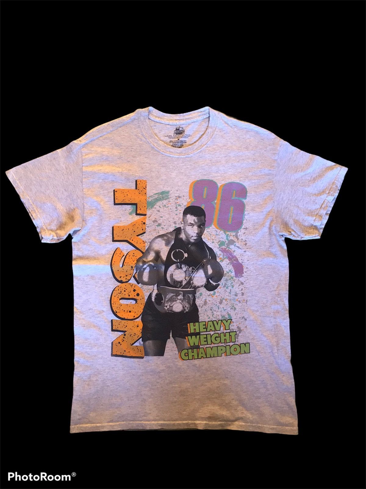 Vintage Tyson 86 Heavy Weight Champion Printed Tee Hoodie, Sweatshirt | FlexRushtees.com