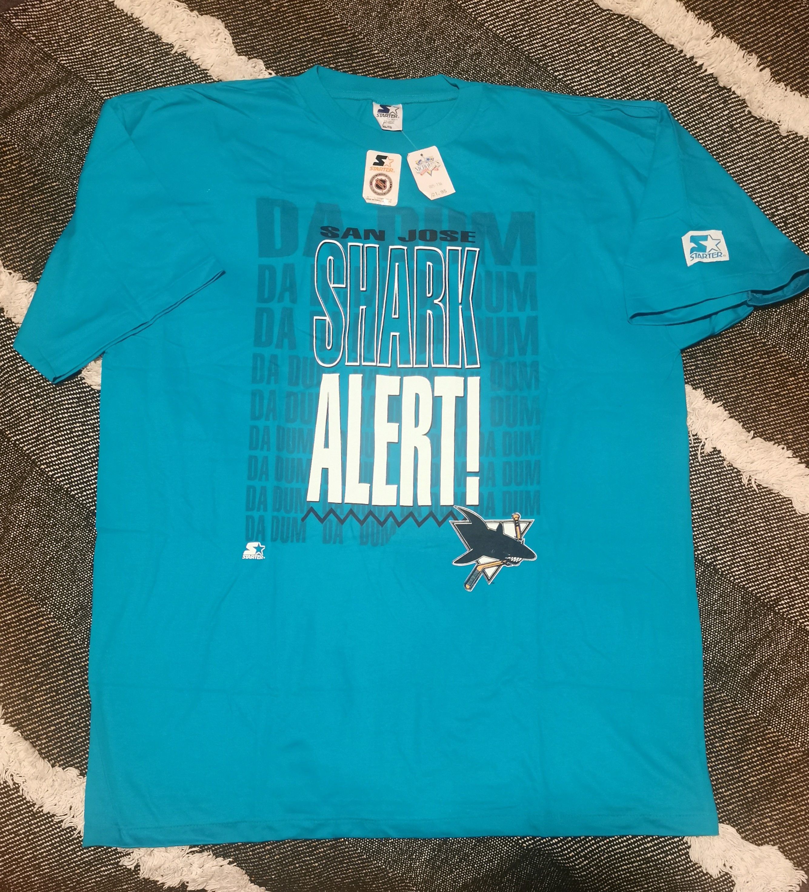 Starter X Vintage San Jose Sharks 90s T Shirt Deadstock Hoodie, Sweatshirt | FlexRushtees.com