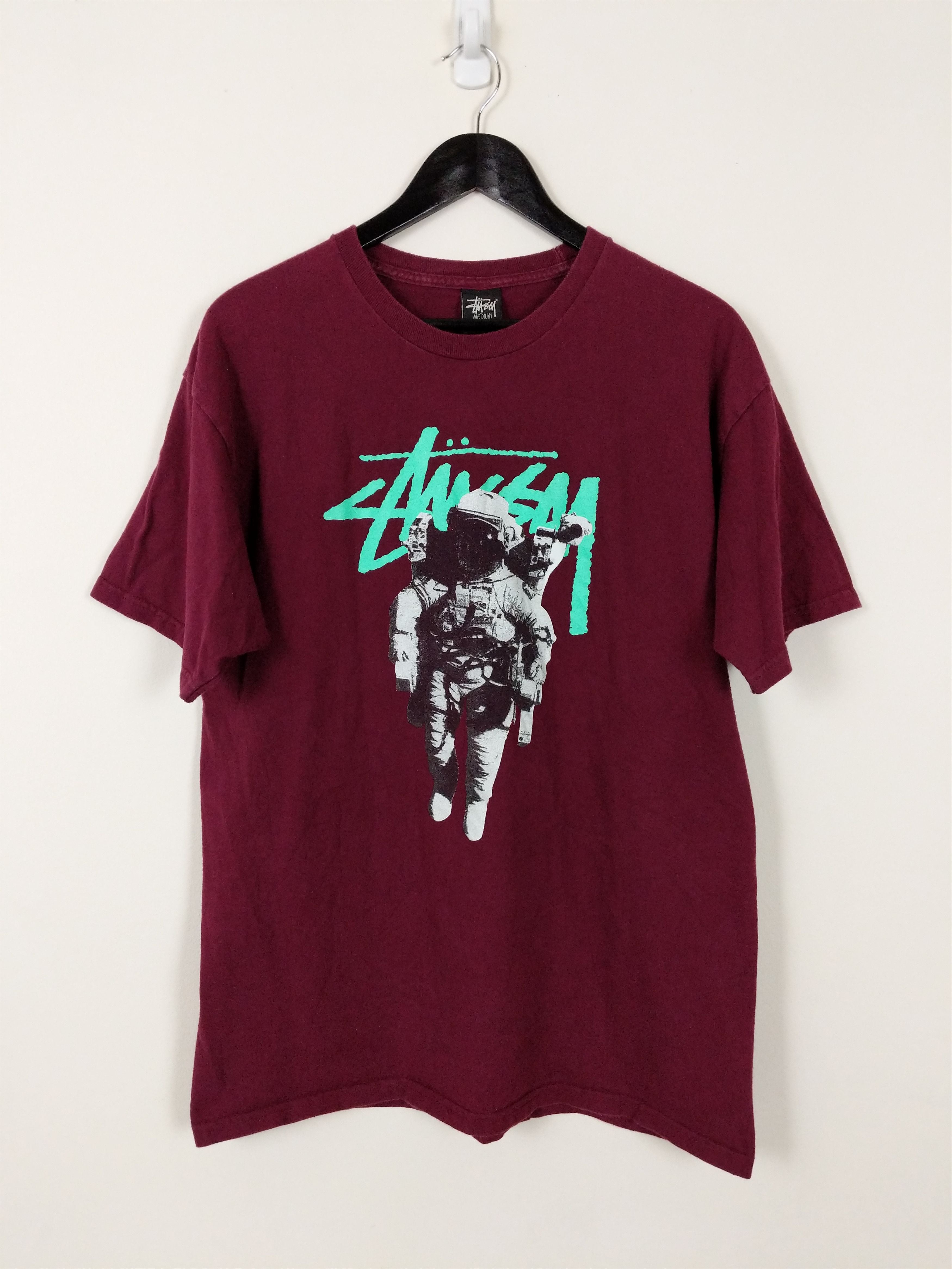 Vintage Stussy Intergalactic Roots Crew Astronaut T Shirt