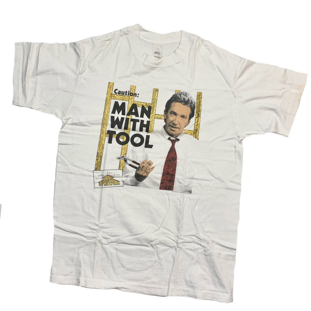 Vintage Vtg 90s Home Improvement Man With Tool Movie Tshirt Hoodie, Sweatshirt | FlexRushtees.com