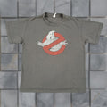 Logo 7 Ghostbusters Shirt Kids Xl Gray Graphic Tee Crew Neck Short Sleeve Movie Boys