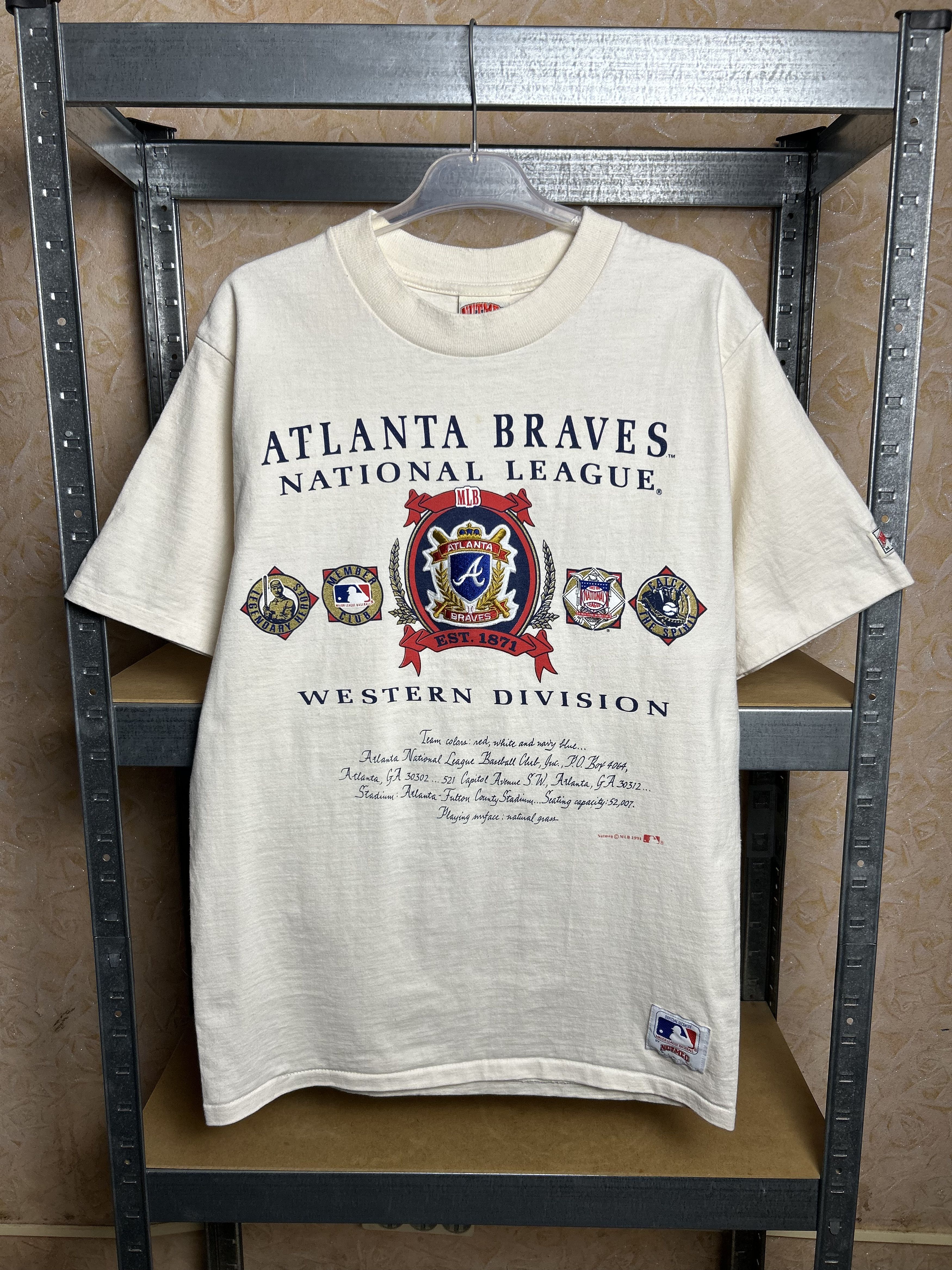 Mlb Vintage 1991 Atlanta Braves Mlb Nutmeg Playoffs T Shirt Hoodie, Sweatshirt | FlexRushtees.com
