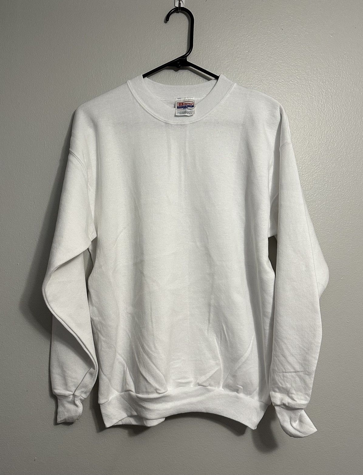 4x Vintage Hanes Comfort Blend White Sweatshirts Size Medium