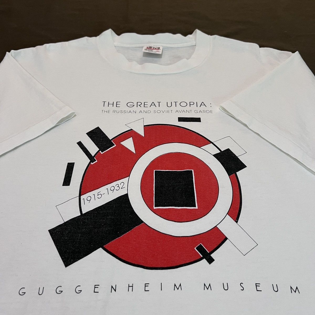 Vintage 90s The Great Utopia Guggenheim Museum Promo Tee Hoodie, Sweatshirt | FlexRushtees.com