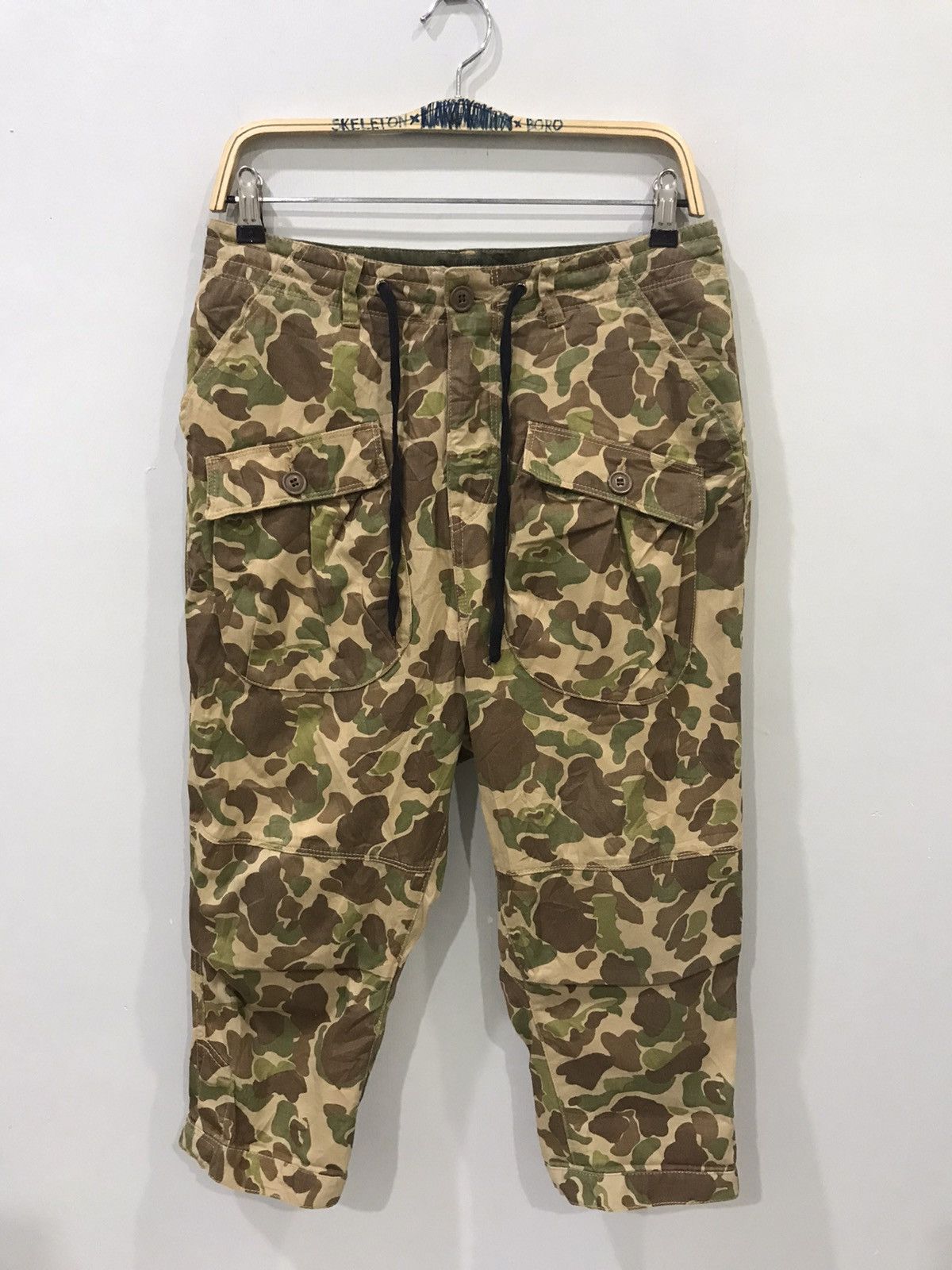 Japanese Brand Rageblue Japan Dropped Crotch 6 Pockets 3 Quater Pant