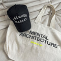 Vintage Awesome Mental Architecture Malibu Beach Logo Tote Bag