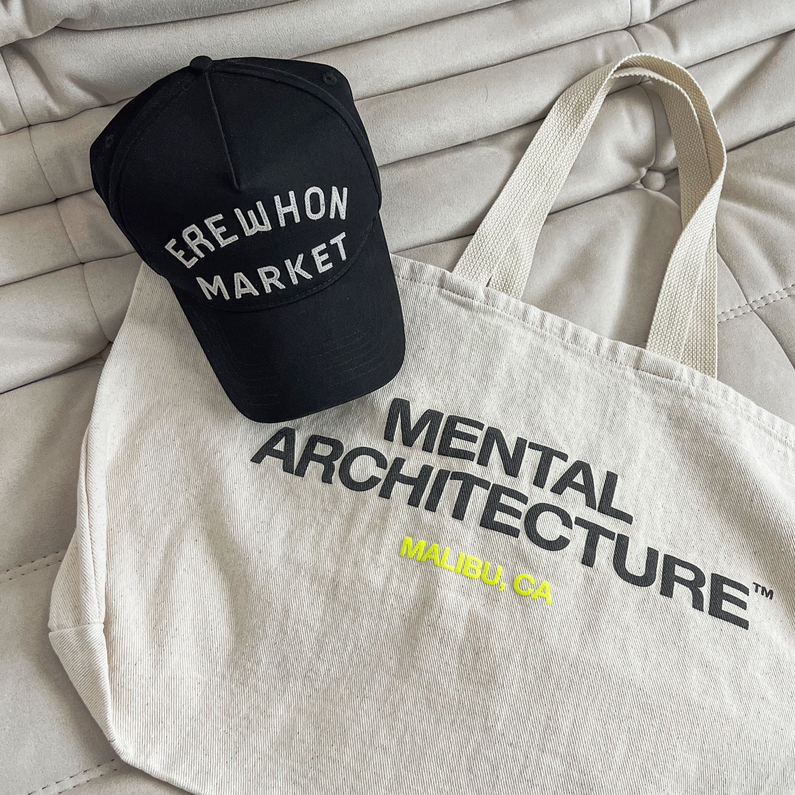 Vintage Awesome Mental Architecture Malibu Beach Logo Tote Bag